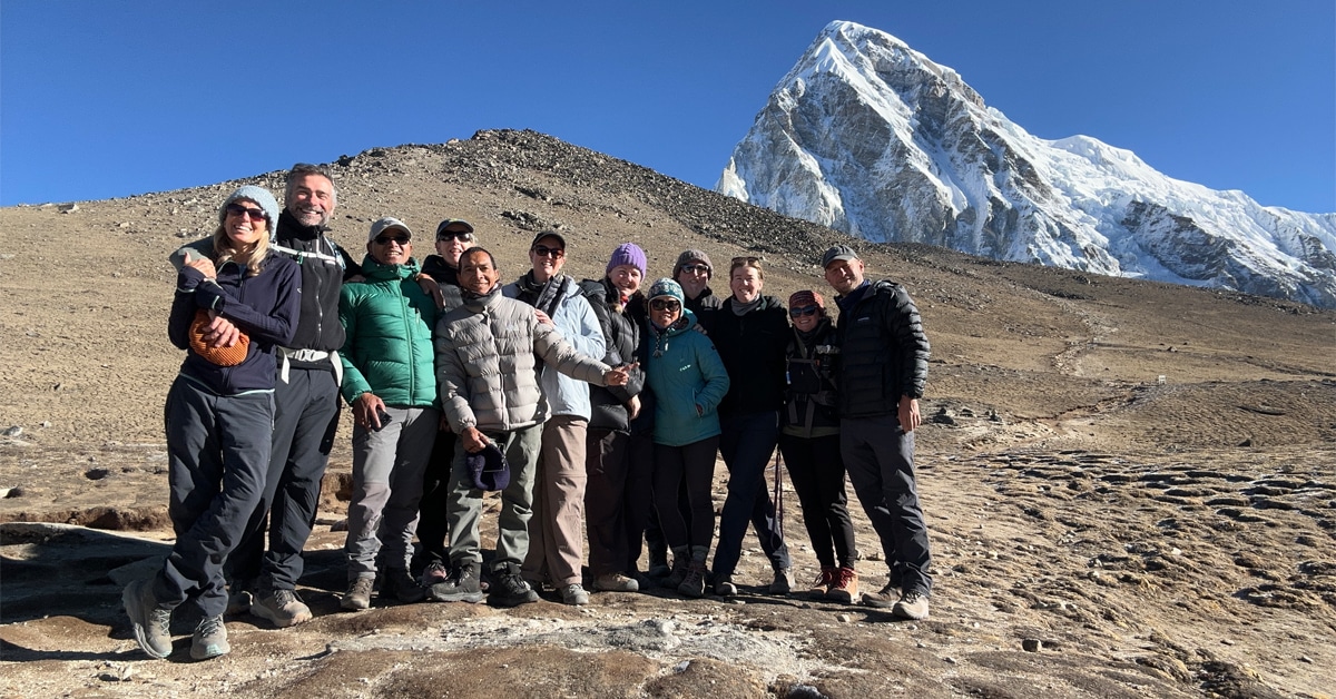 Jen Willis and team on the way to Mount Everest Base Camp